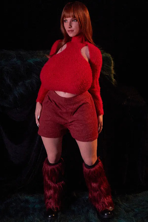 Xlifedolls|161cm(5ft28) Red Long Hair Busty Sex Doll