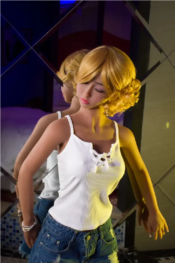 Xlifedolls|140cm(4ft59) Blonde Closed Eyes Young Sex Doll