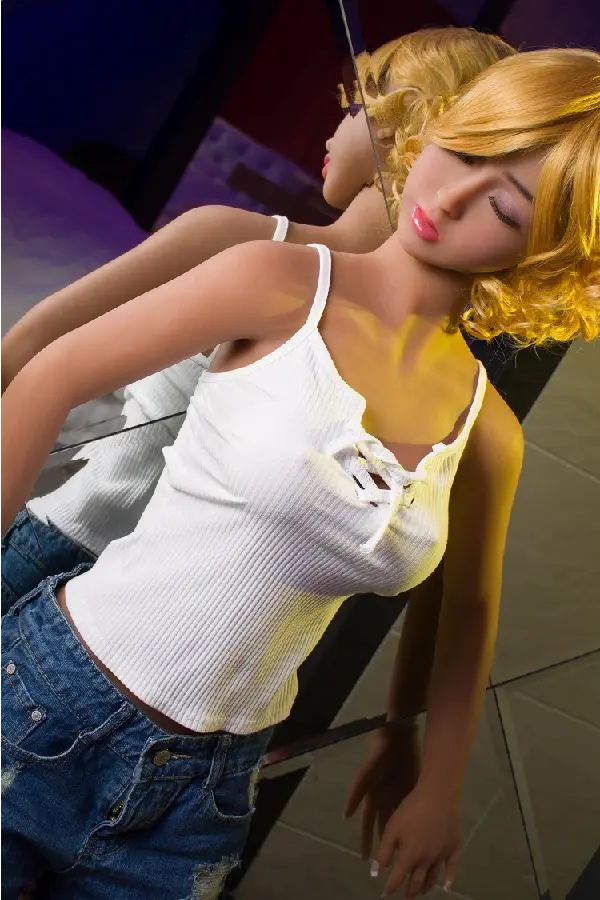 Xlifedolls|140cm(4ft59) Blonde Closed Eyes Young Sex Doll