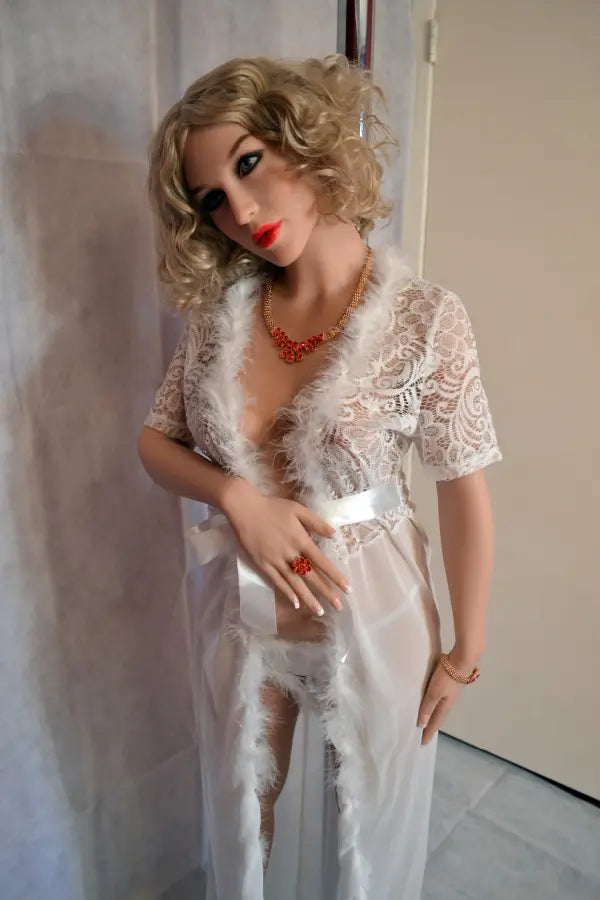 Xlifedolls|158cm(5ft18) Curly Blonde Hair Pregnant Sex Doll