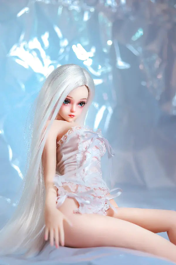 Xlifedolls|Silver Long Hair Cheap Mini Sex Doll  [USA Stock]