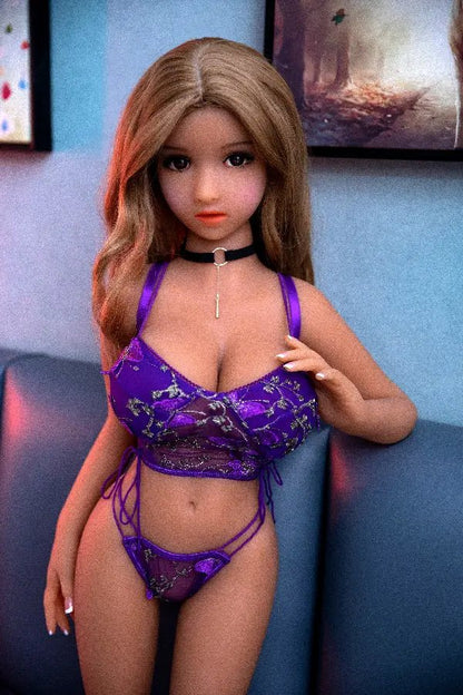 Xlifedolls|100cm(3ft28) Red Long Hair Mini Female Sex Doll [USA Stock] - XlifeDolls