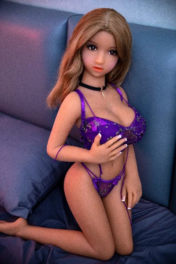 Xlifedolls|100cm(3ft28) Red Long Hair Mini Female Sex Doll [USA Stock] - XlifeDolls