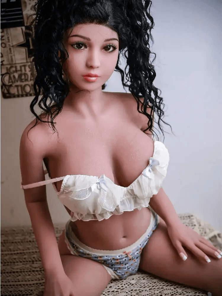 Xlifedolls|138cm(4ft52) Life Size Light Brown Female Sex Doll With Big Breast Buttocks Soft Golden Long Hair - XlifeDolls