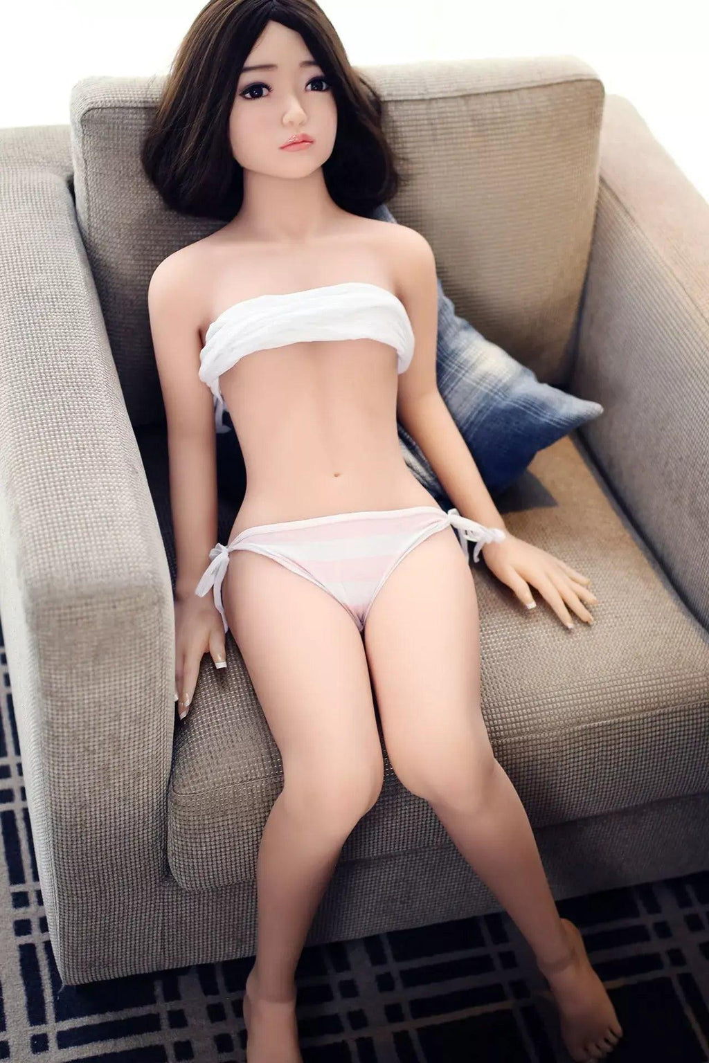 Xlifedolls|138cm(4ft52) Real Female Mini Sex Doll Young Beautiful Girl With Short Hair Flat Breast - XlifeDolls